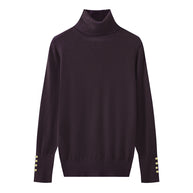Damen Rollkragenpullover mit eleganten Knopfdetails WW