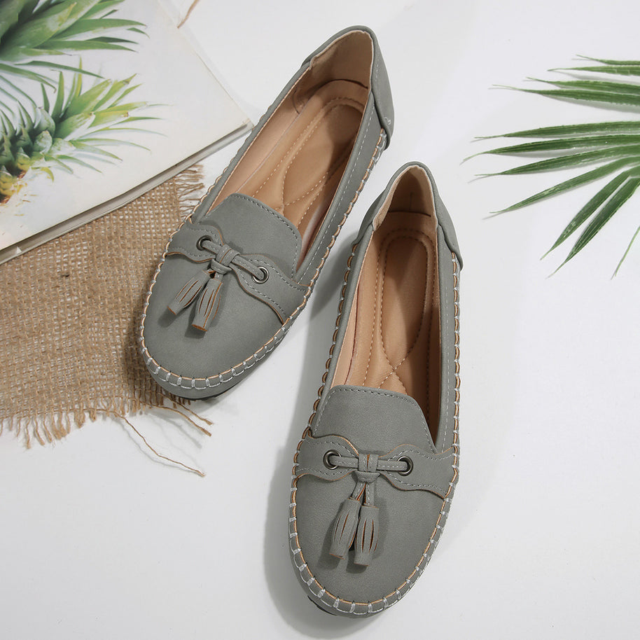Damen bequeme Slipper mit dekorativem Bogen WW