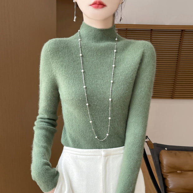 WW | Eleganter Pullover Aus Besticktem Blumenstrick Für Frauen