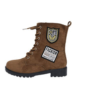 Damen Schnürstiefeletten mit modischem Patch-Design WW