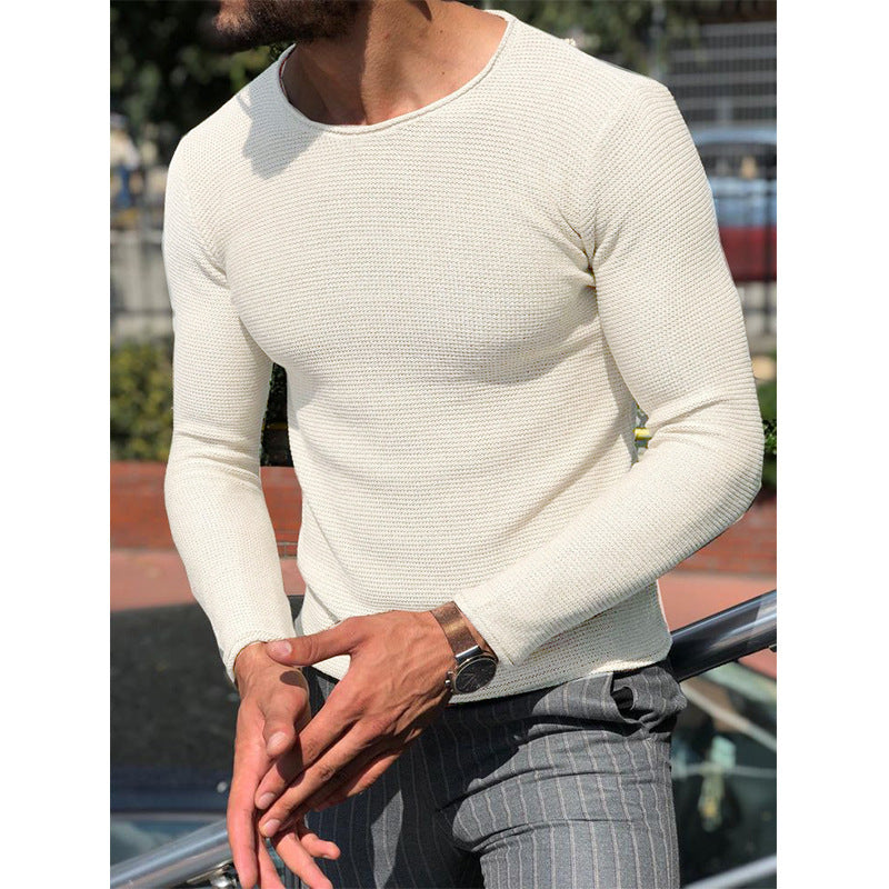 Herren Langarm T-Shirt mit strukturiertem Gewebe WW