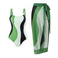 Damen Bademode Set mit trendigem Wickelrock und modernem Schnitt WW