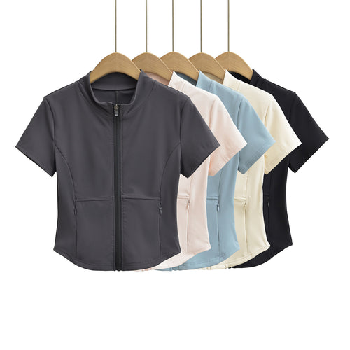 Damen Sportliche Kurzjacke mit praktischem Reißverschluss und Seitentaschen WW