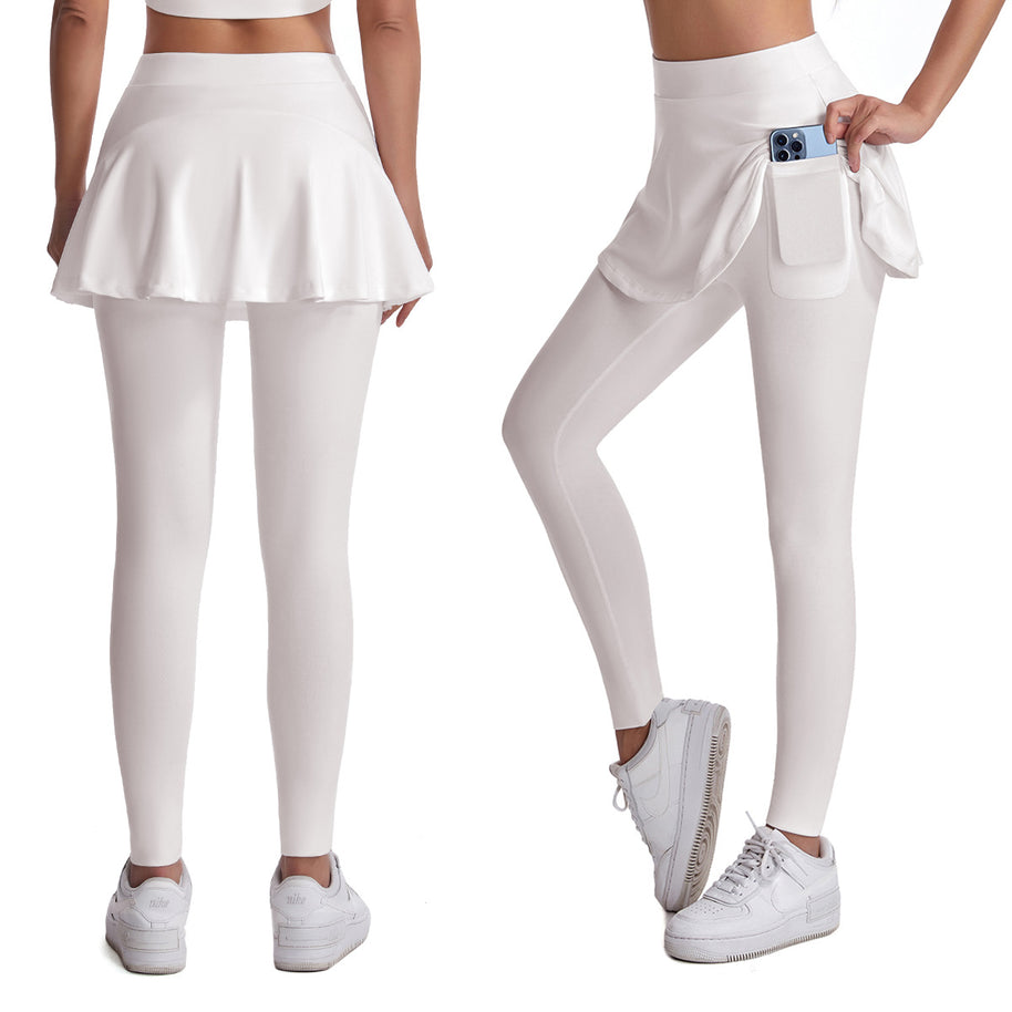 Damen Sportrock mit integrierten Leggings und praktischen Seitentaschen WW