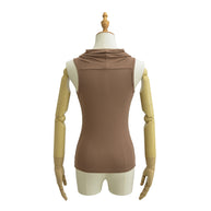 Damen ärmelloses Cowl-Top aus weichem, elastischem Material WW