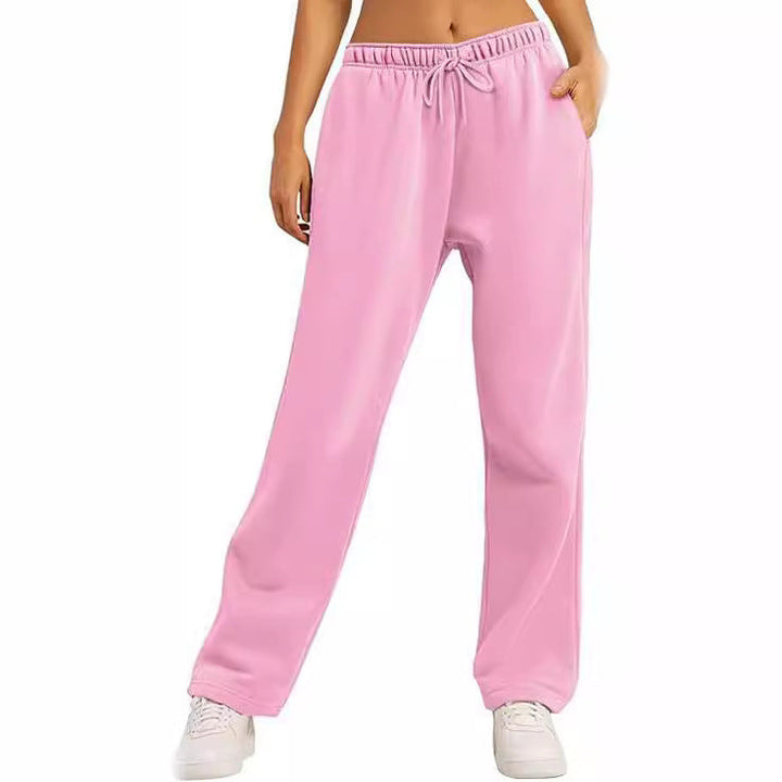 Damen Bequeme Freizeithose mit elastischem Bund und seitlichen Taschen W&W Mode