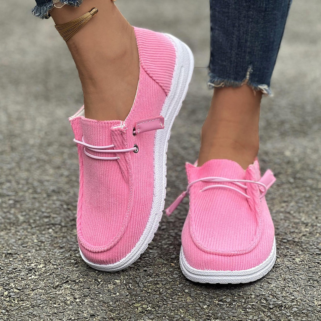 Damen lässige Slip-On Schuhe mit elastischem Komfort WW