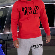 Damen Sportliches Hoodie und Shorts Set mit motivierendem Schriftzug WW