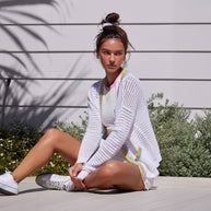 Damen sportliches Crop-Top und Minirock Set WW