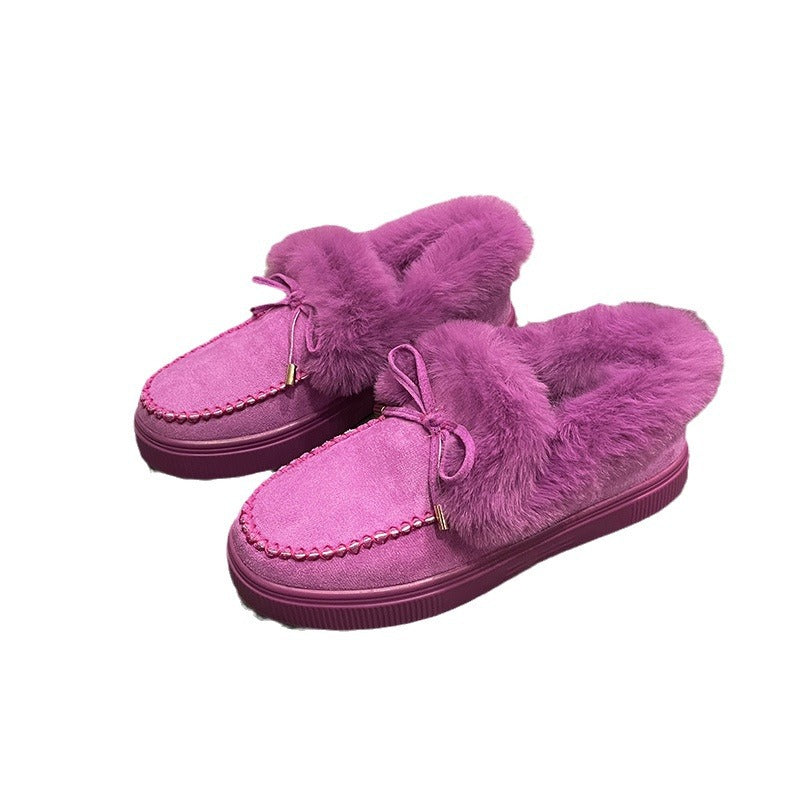 Damen Bequeme Hausschuhe mit flauschigem Innenfutter und modischem Schnitt WW
