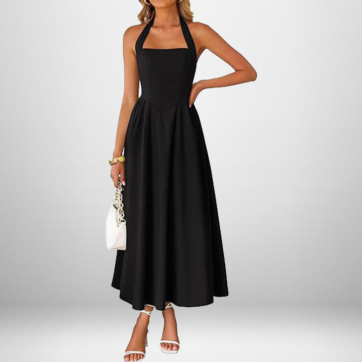 Damen Maxi-Kleid mit raffiniertem Trägerdesign und elegantem Schnitt W&W Mode