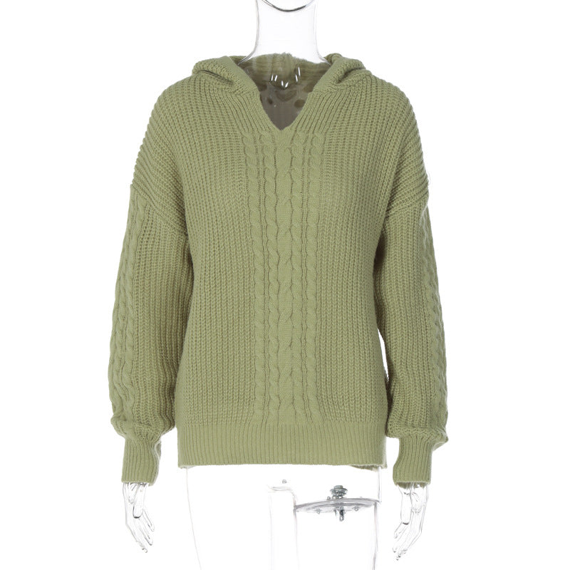 WW | Damen Kleidung Herbst Street Shooting Hoodie Langarm Strickpullover