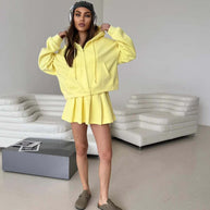 Damen Sportives Hoodie und Rock Set WW