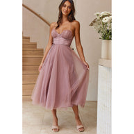 WW | Frühling Sommer Sexy Sling Lässiges Kleid Urlaub Multi Farbe Frauen Kleidung Kleid