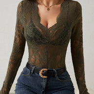 Damen Spitzen-Oberteil WW