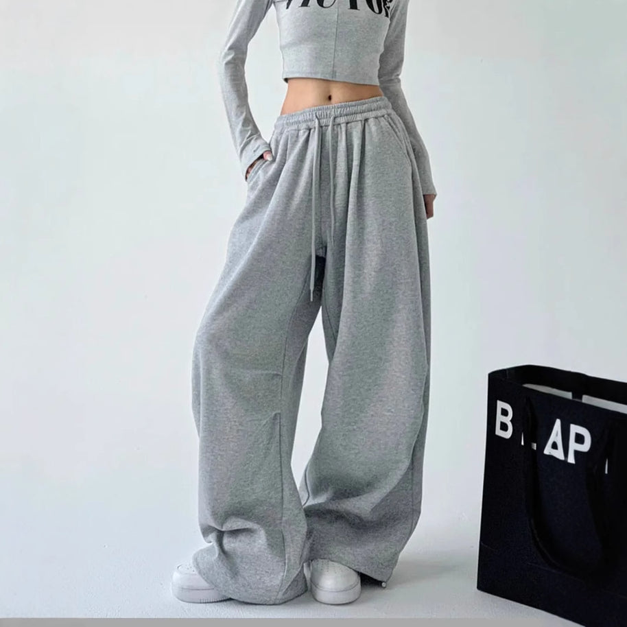 Damen Bequeme und lässige weite Jogginghose WW