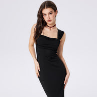 Damen elegantes Maxikleid mit raffiniertem Wickeloberteil und schmeichelndem Schnitt W&W