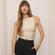 Damen figurbetontes Glitzer-Top mit asymmetrischem Schnitt und elegantem Tragekomfort WW