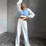 Damen Sportliches Loungewear-Set mit Kapuze und weitem Schnitt WW