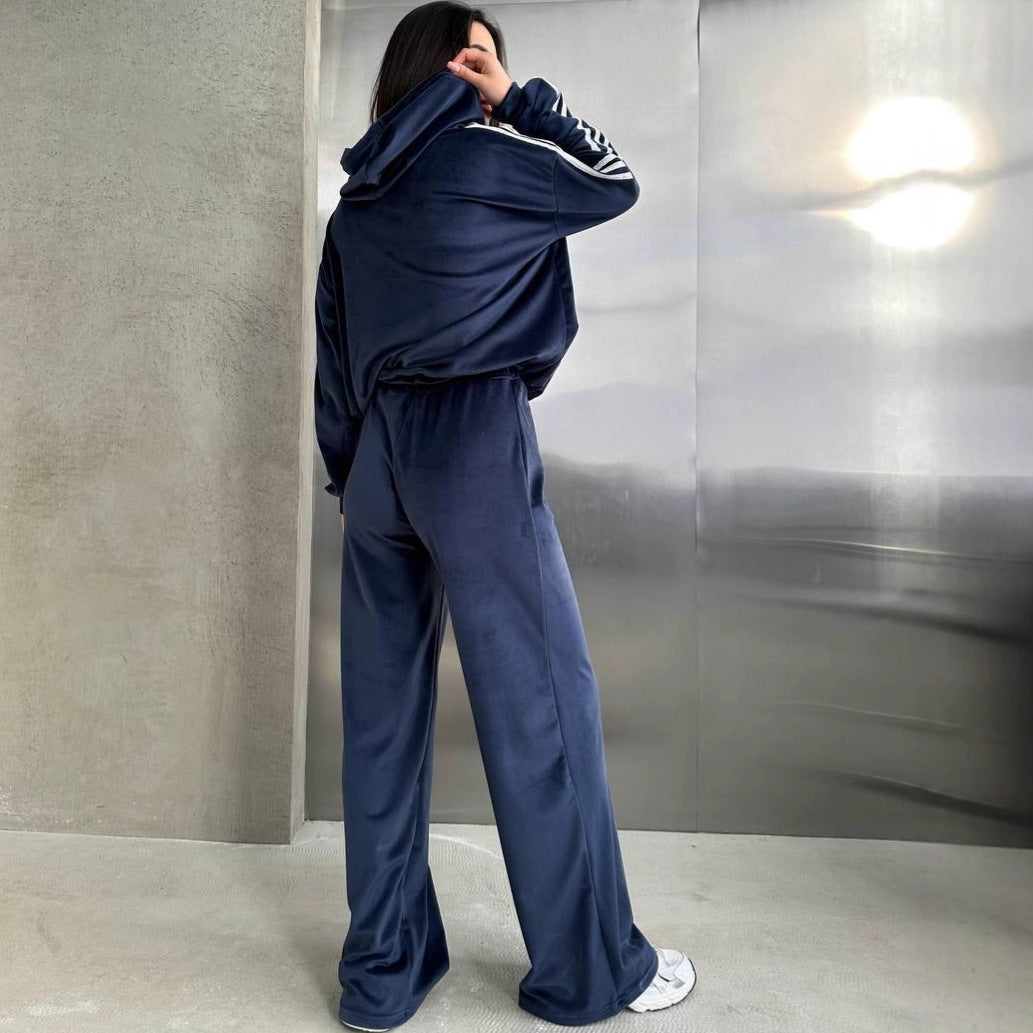 Damen Sportliches Fleece-Set mit weitem Schnitt WW