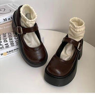 Damen Mary Jane Pumps mit modernem Design und hochwertiger Schnalle W&W