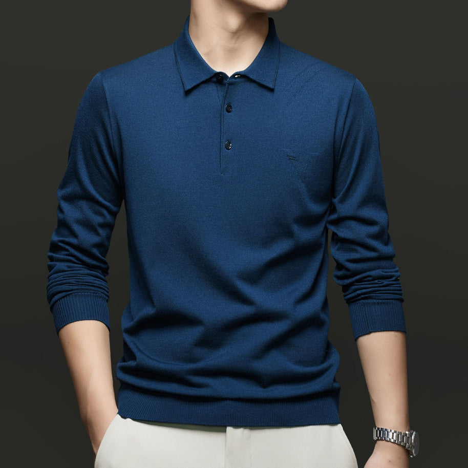 Herren Pullover mit poloartigem Kragen und modernen Akzenten WW