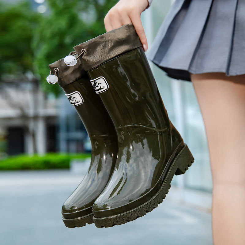 Damen Hochwertige und stylische Gummistiefel mit verstellbarem Schnürsystem WW