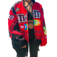 Damen Streetstyle Jacke mit buntem Logo-Design WW