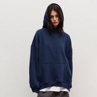Damen Bequemer oversized Kapuzenpullover mit Kängurutasche WW