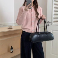 Damen Strickjacke mit strukturiertem Muster und hochwertigen Knöpfen WW