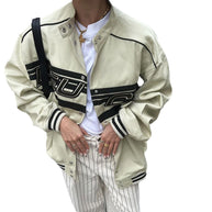 Damen sportliche Oversize-Jacke mit kontrastierendem Logo WW