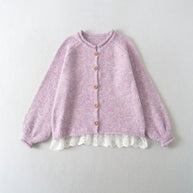 Damen Strickjacke mit elegante Spitzenverzierung WW