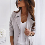 Damen Bikerjacke aus hochwertigem Wildlederimitat WW