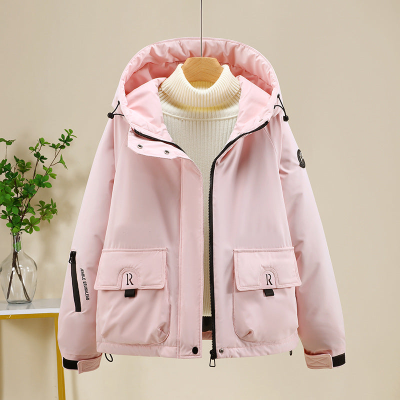 Damen Sportliche und funktionale Outdoor-Jacke mit Kapuze und zahlreichen Taschen WW