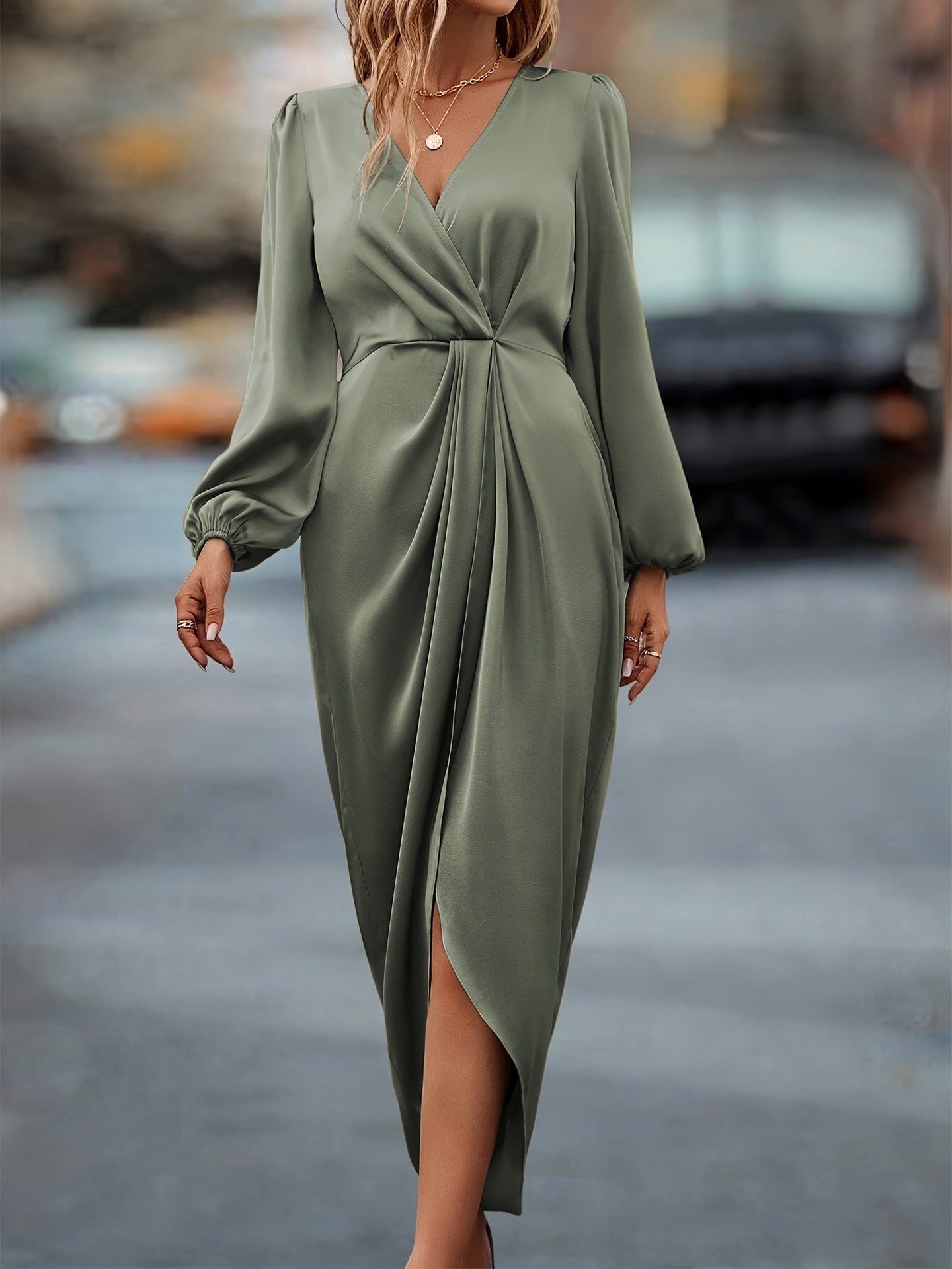 Damen elegantes Maxi-Kleid W&W