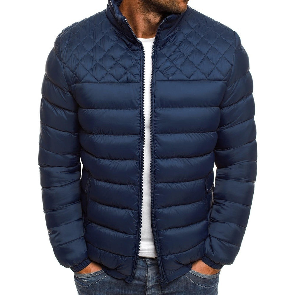 Herren Steppjacke mit hohem Kragen und elastischen Bündchen WW