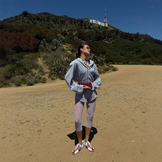 Damen Sportlicher Kapuzenjacke mit schmalem Bund und langen Ärmeln WW