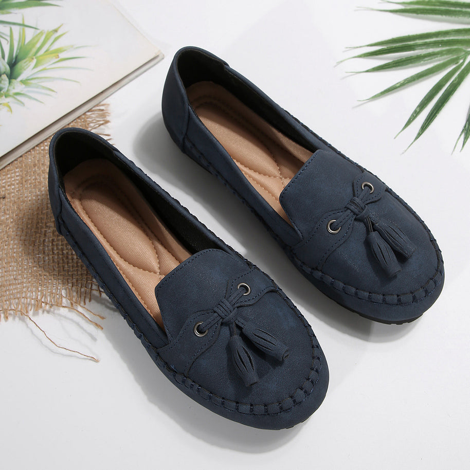 Damen bequeme Slipper mit dekorativem Bogen WW