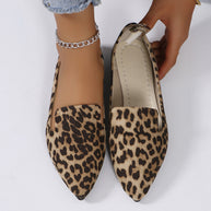 Damen Elegante Mokassin-Schuh mit modernen Leopardenmuster WW