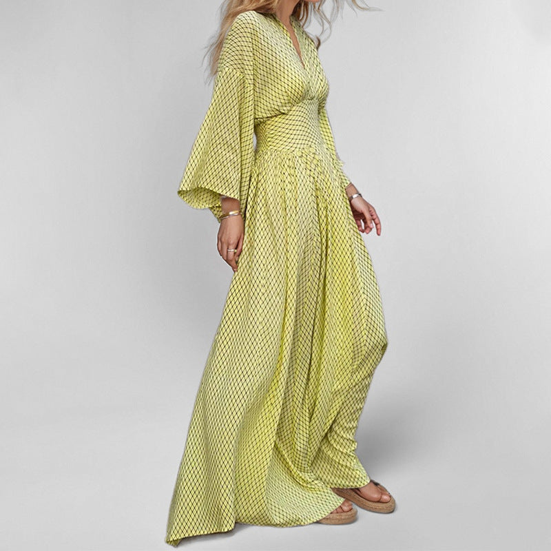 Damen Elegantes Kimono Kleid WW