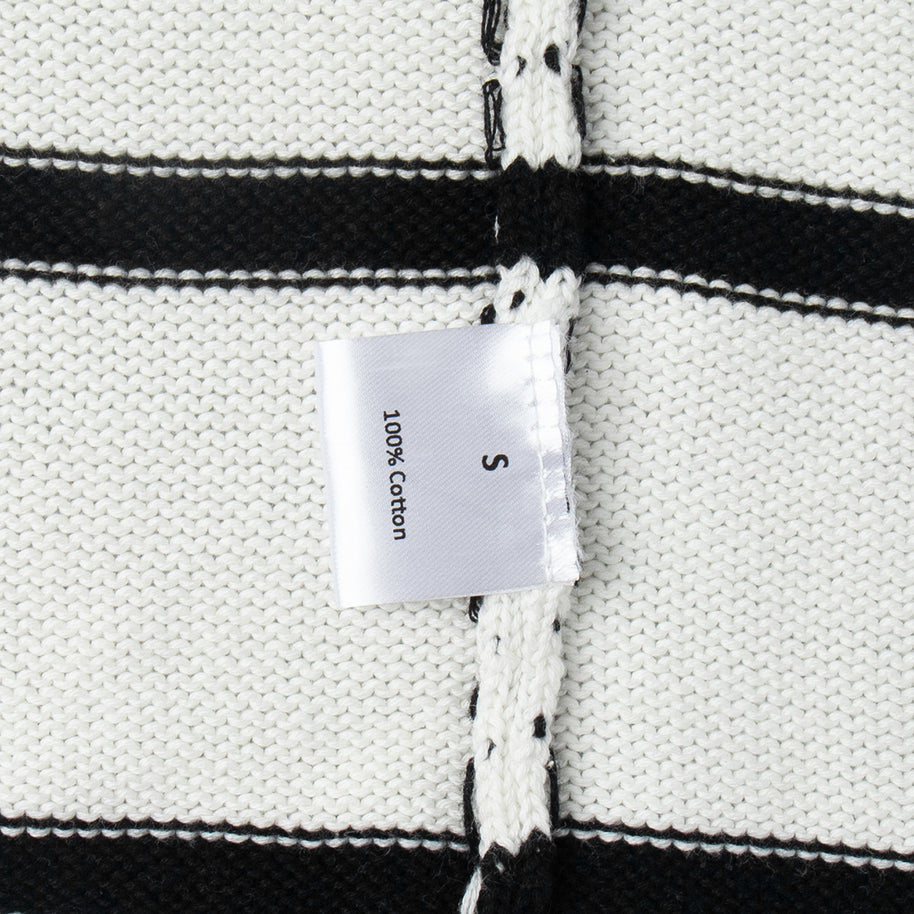 Damen Strickcardigan mit V-Ausschnitt und groben Streifen WW