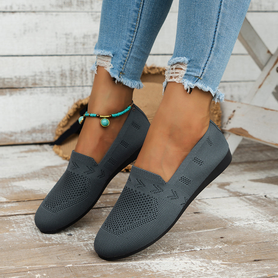 Damen Atmungsaktive Slip-On Espadrilles mit flexiblem Fußbett WW
