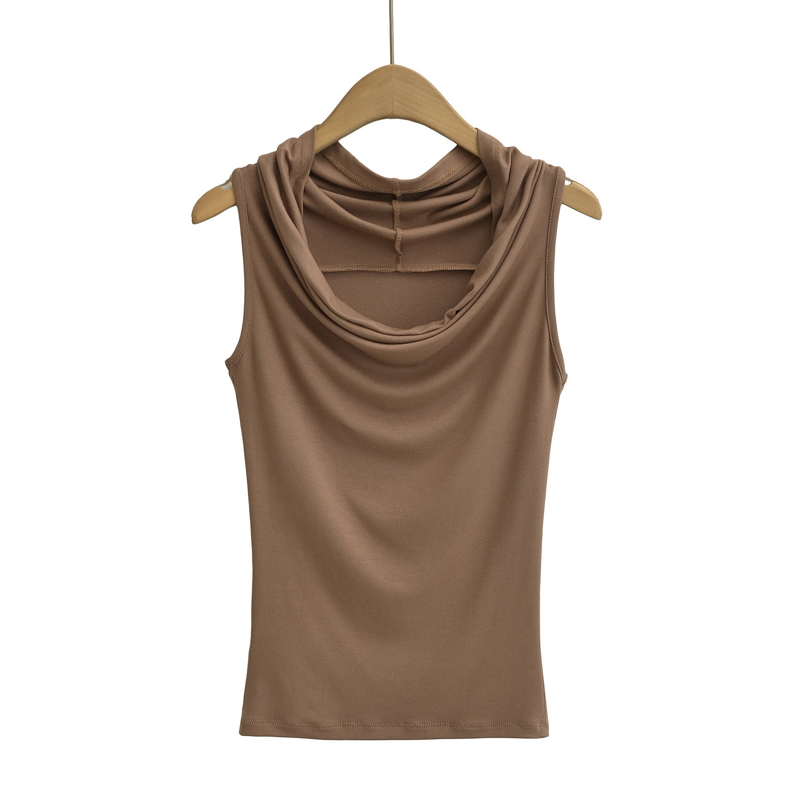 Damen ärmelloses Cowl-Top aus weichem, elastischem Material WW