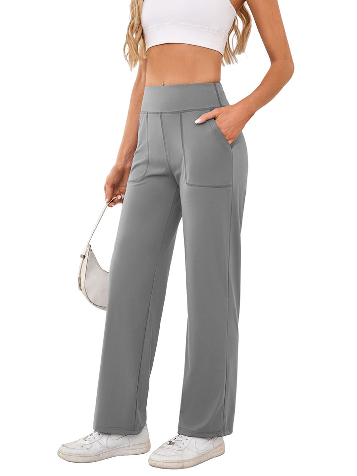 Damen bequeme Freizeithose mit seitlichen Taschen und elastischem Bund W&W Mode
