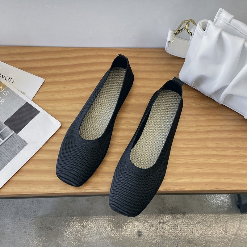 Damen atmungsaktive Ballerinas aus flexiblem Stoff WW