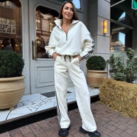 Damen Sportlicher Freizeitanzug mit hohem Kragen WW