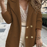 Damen Schnittiger Strickblazer WW