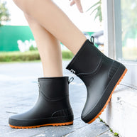 Damen modische Gummistiefel mit rutschfester Sohle und Komfort-Innenausstattung WW