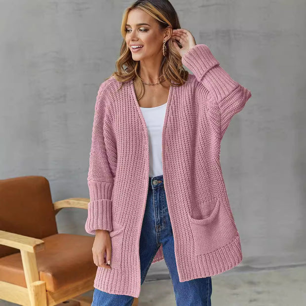 Damen Strickjacke mit strukturiertem Design und praktischen Taschen WW