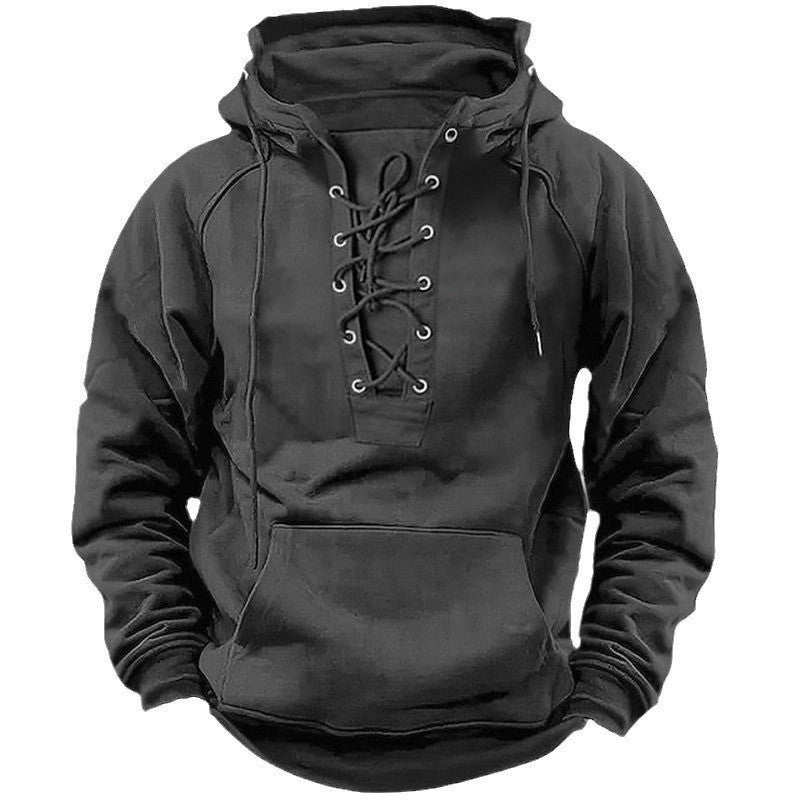 Herren Kapuzen Sweatshirt mit Schnürung WW